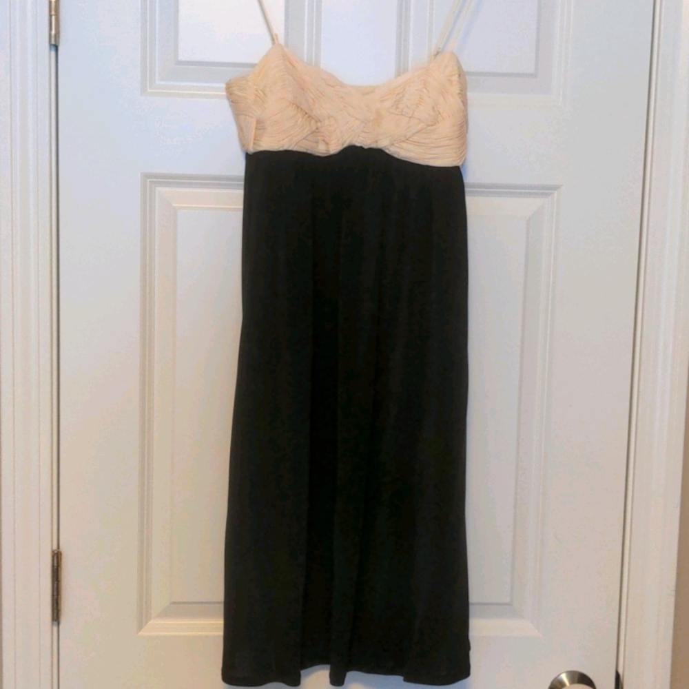 Black and cream babydoll dress